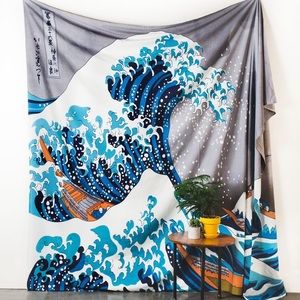 The Great Wave hanging tapestry